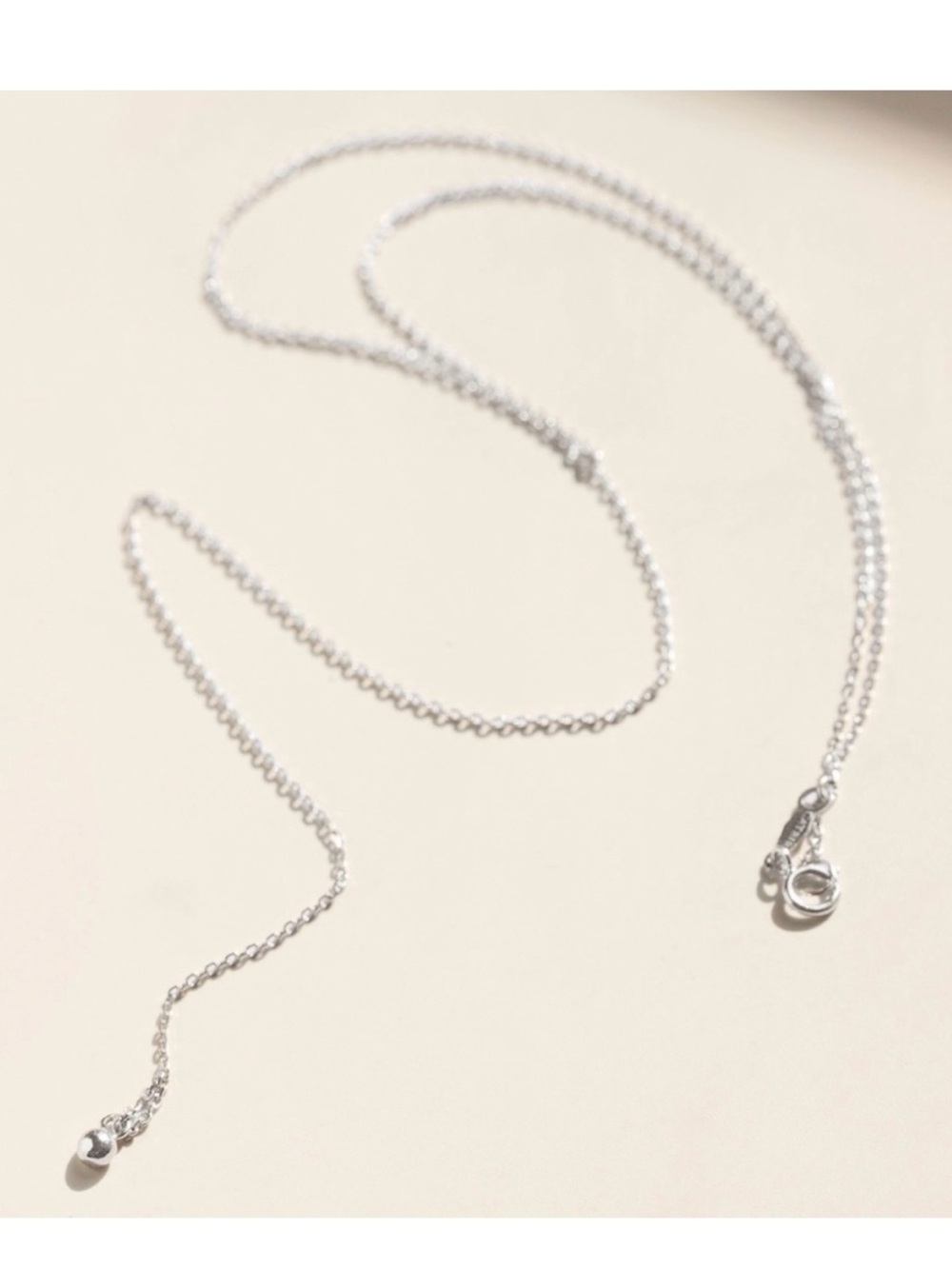 Catbird Sterling Silver Lariat Chain Necklace
